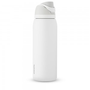 Grey Shy Marshmallow Owala Freesip® Stainless Steel 40 Oz Water Bottle | OCXZWE-540