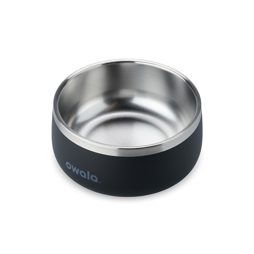 Black Very Dark Owala Stainless Steel 3 Cups Pet Bowl | JFDACT-731