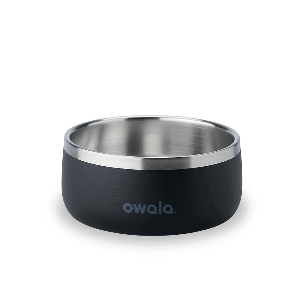 Black Very Dark Owala Stainless Steel 3 Cups Pet Bowl | JFDACT-731