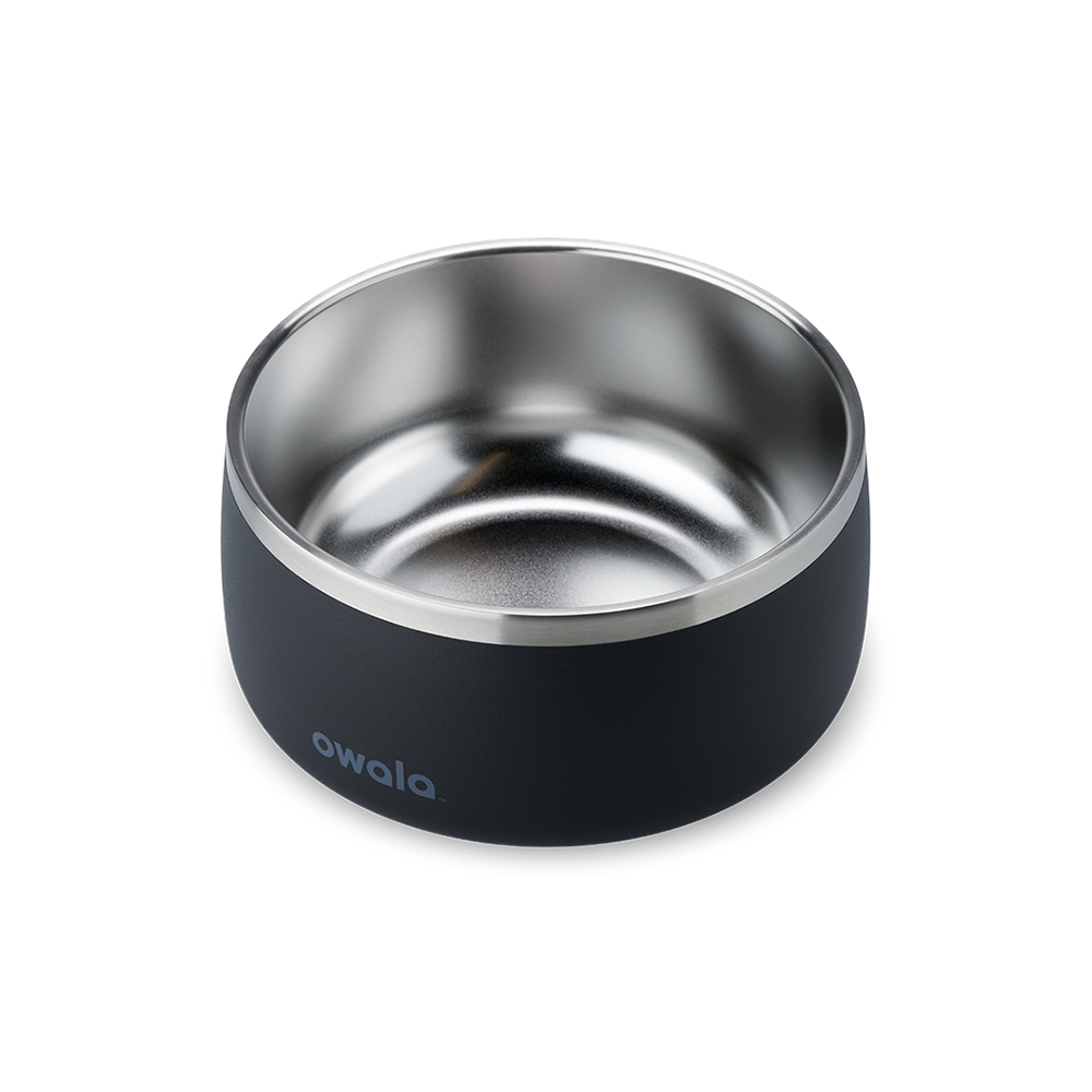 Black Very Dark Owala Stainless Steel 6 Cups Pet Bowl | NWIGAO-604