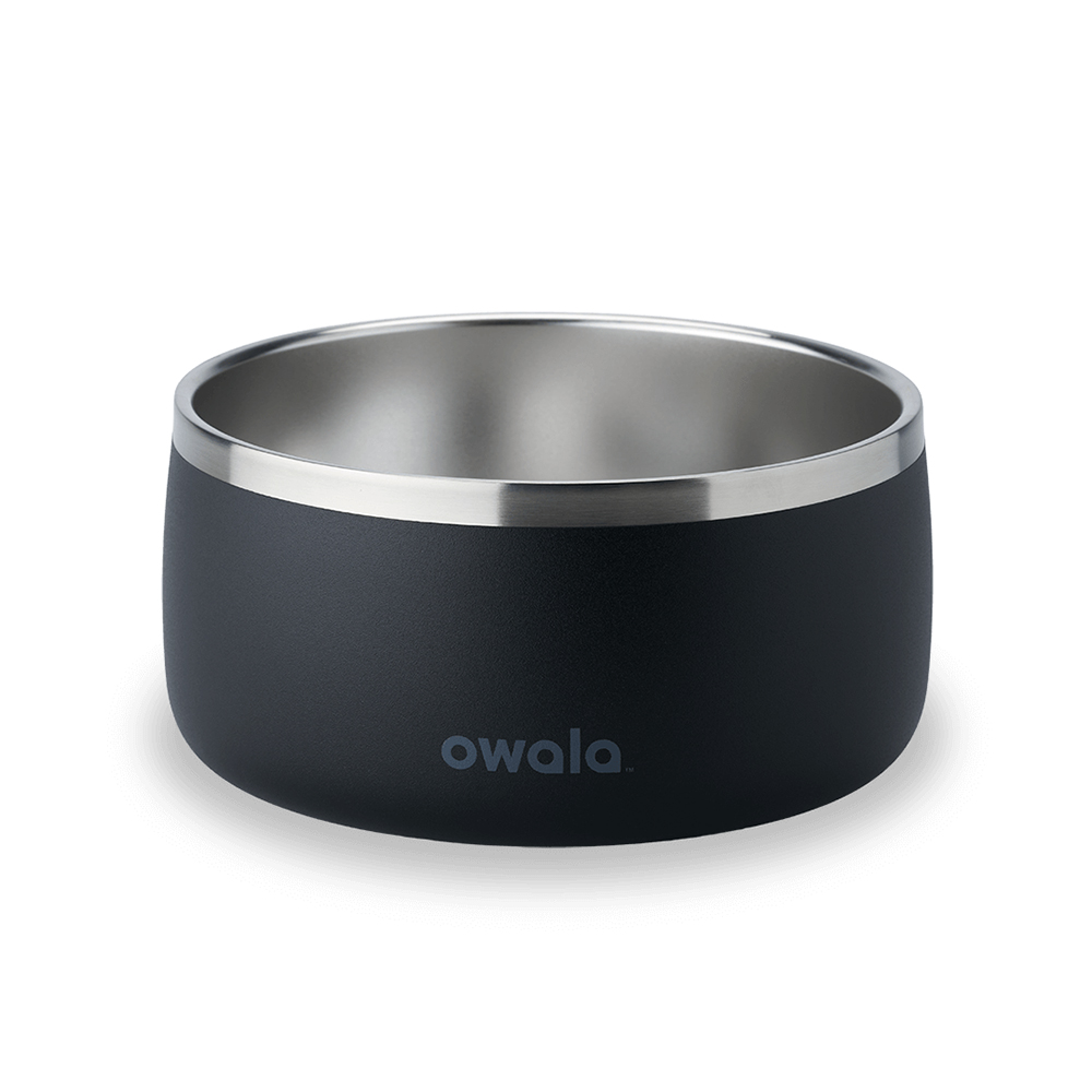 Black Very Dark Owala Stainless Steel 6 Cups Pet Bowl | NWIGAO-604