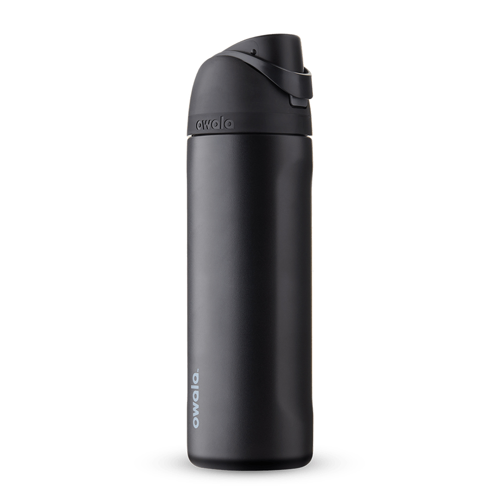 Black Very, Very Dark Owala Freesip® Stainless Steel 24 Oz Water Bottle | GKSJQB-298