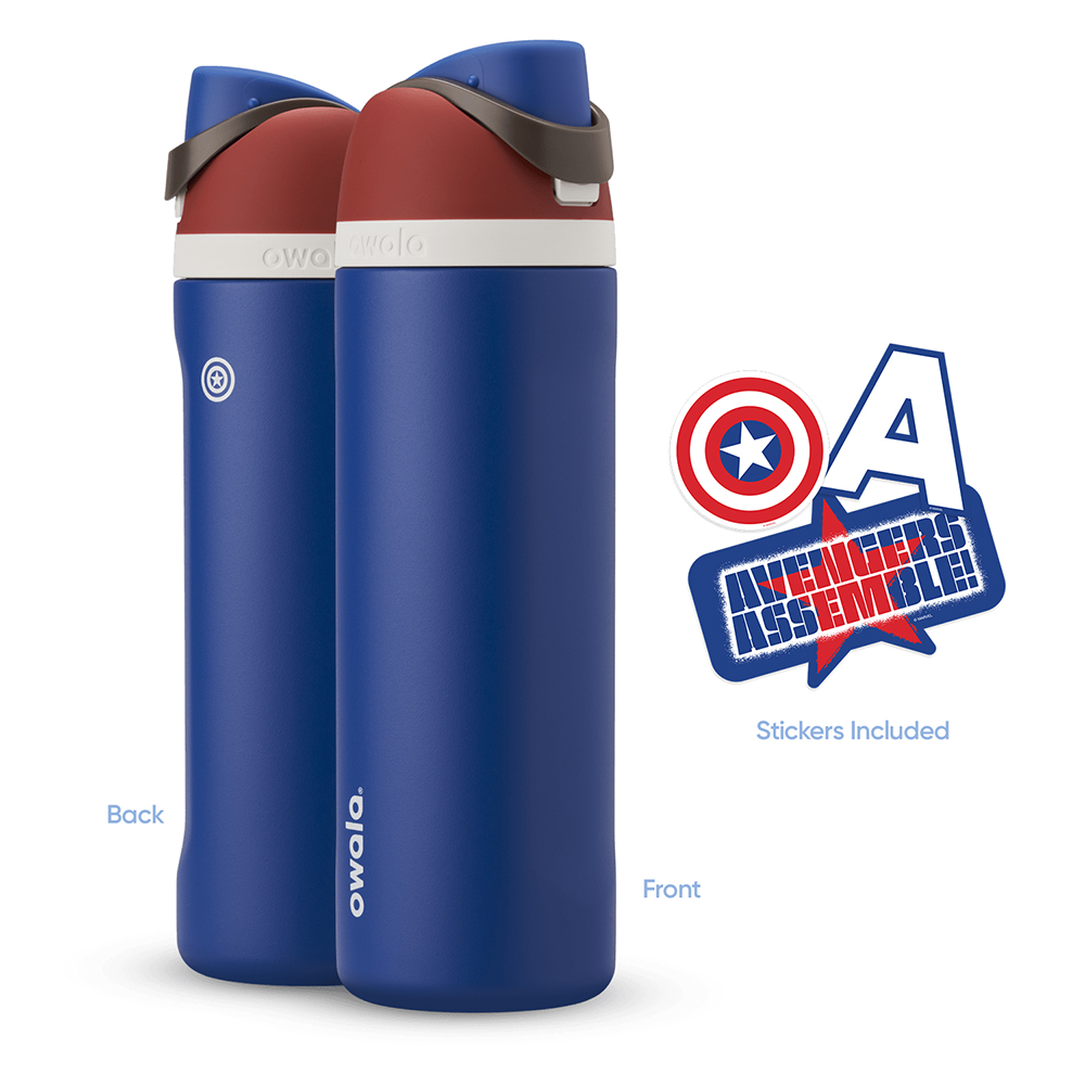 Blue Captain America Owala Freesip® 24 Oz Marvel Water Bottle | ZPDTWH-196