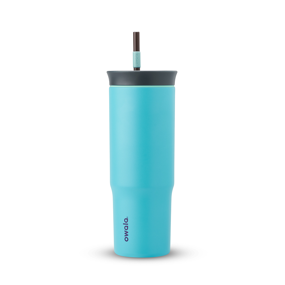 Blue Splash Zone Owala Stainless Steel 24 Oz Tumbler | AHWRPO-625