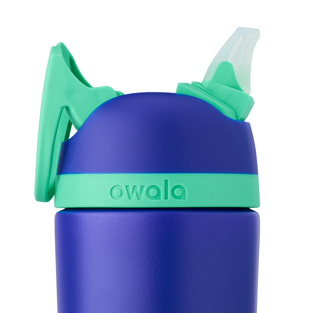 Blue + Teal Owala Stainless Steel Flip 14 Oz Kids' | IQGLKO-304