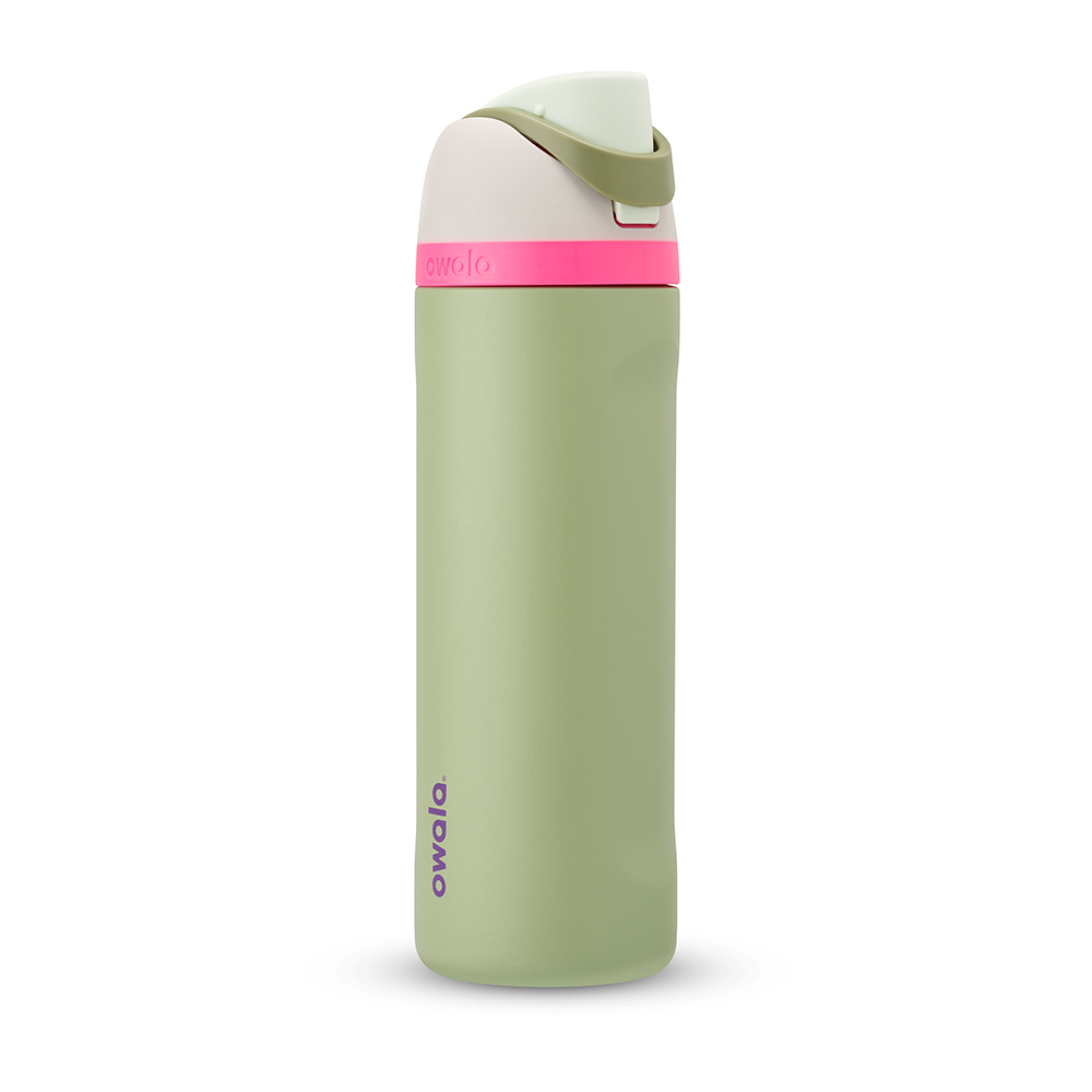 Green Neo Sage Owala Freesip® Stainless Steel 24 Oz Water Bottle | XNEJQI-317