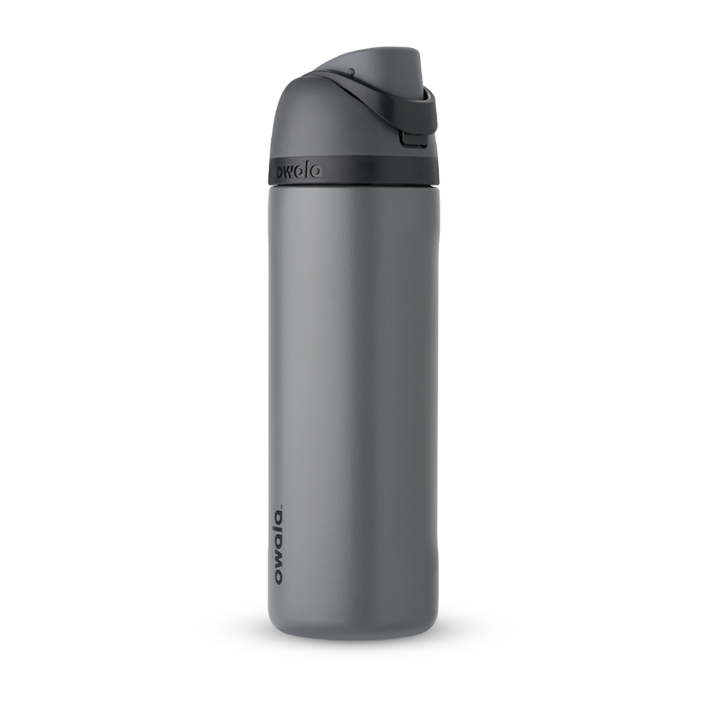 Grey Owala Freesip® Stainless Steel 24 Oz Water Bottle | OBAFHZ-706