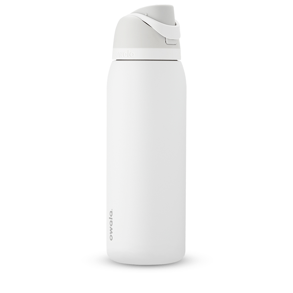 Grey Shy Marshmallow Owala Freesip® Stainless Steel 40 Oz Water Bottle | OCXZWE-540