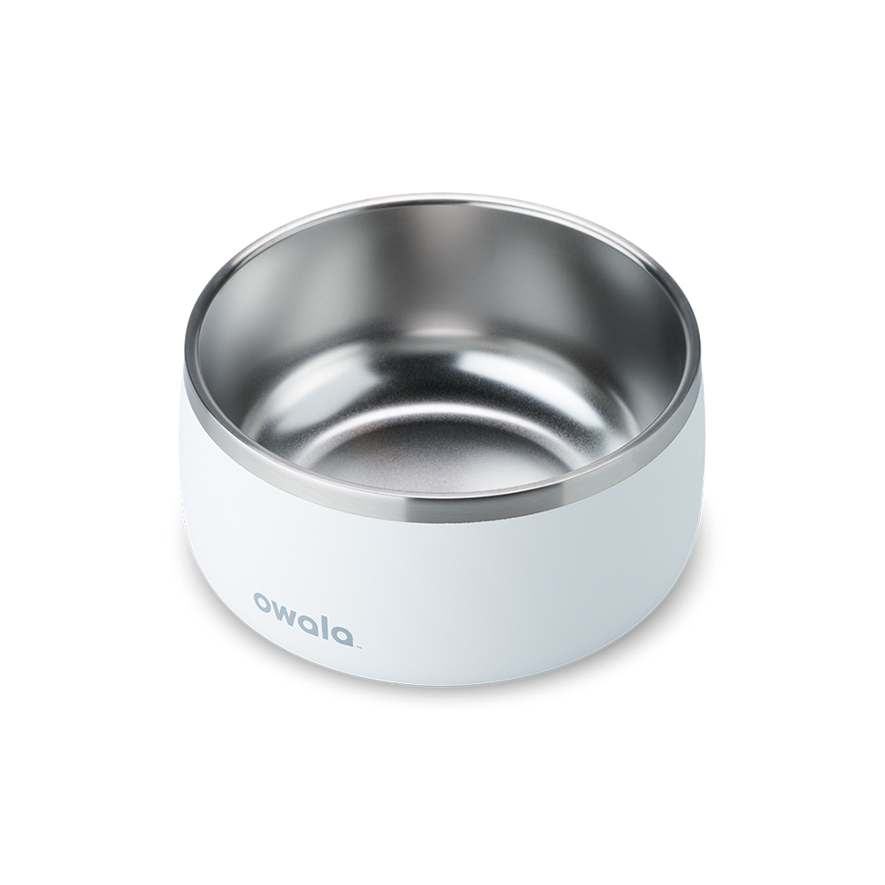 Grey Shy Marshmallow Owala Stainless Steel 6 Cups Pet Bowl | ZVLOFA-091