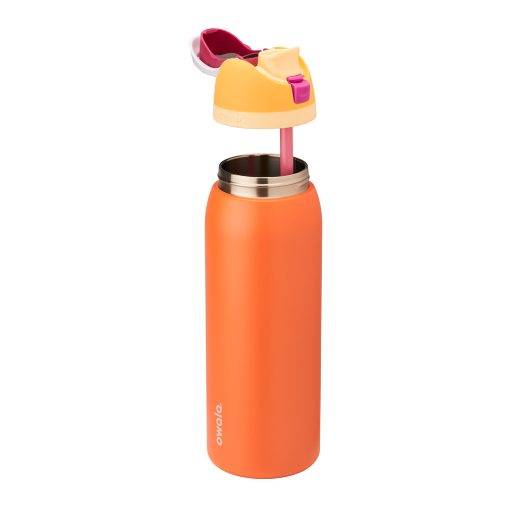 Orange Citrus Crush Owala Freesip® Stainless Steel 40 Oz Water Bottle | JFOGCX-849