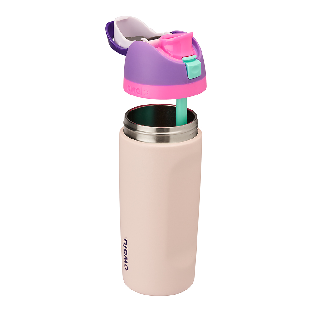 Pink Bunny Business Owala Freesip® Ages 3+ Stainless Steel 16 Oz Water Bottle Kids' | UQGLAE-312