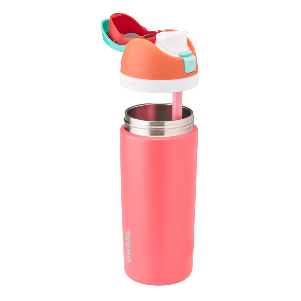 Pink Fireball Owala Freesip® Stainless Steel Kid's 16 Oz Water Bottle Kids' | EOLYAB-415