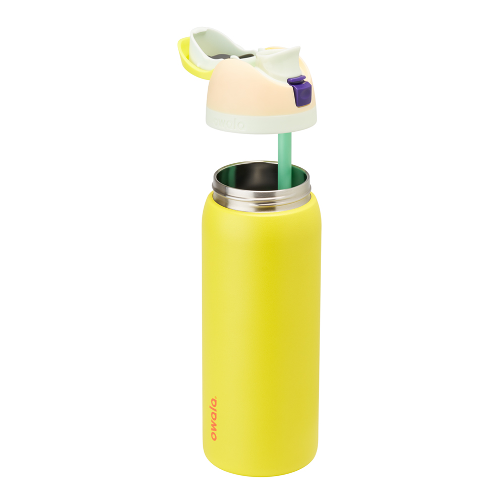 Yellow Lemon Limeade Owala Freesip® Stainless Steel 32 Oz Water Bottle | XWAOVM-480