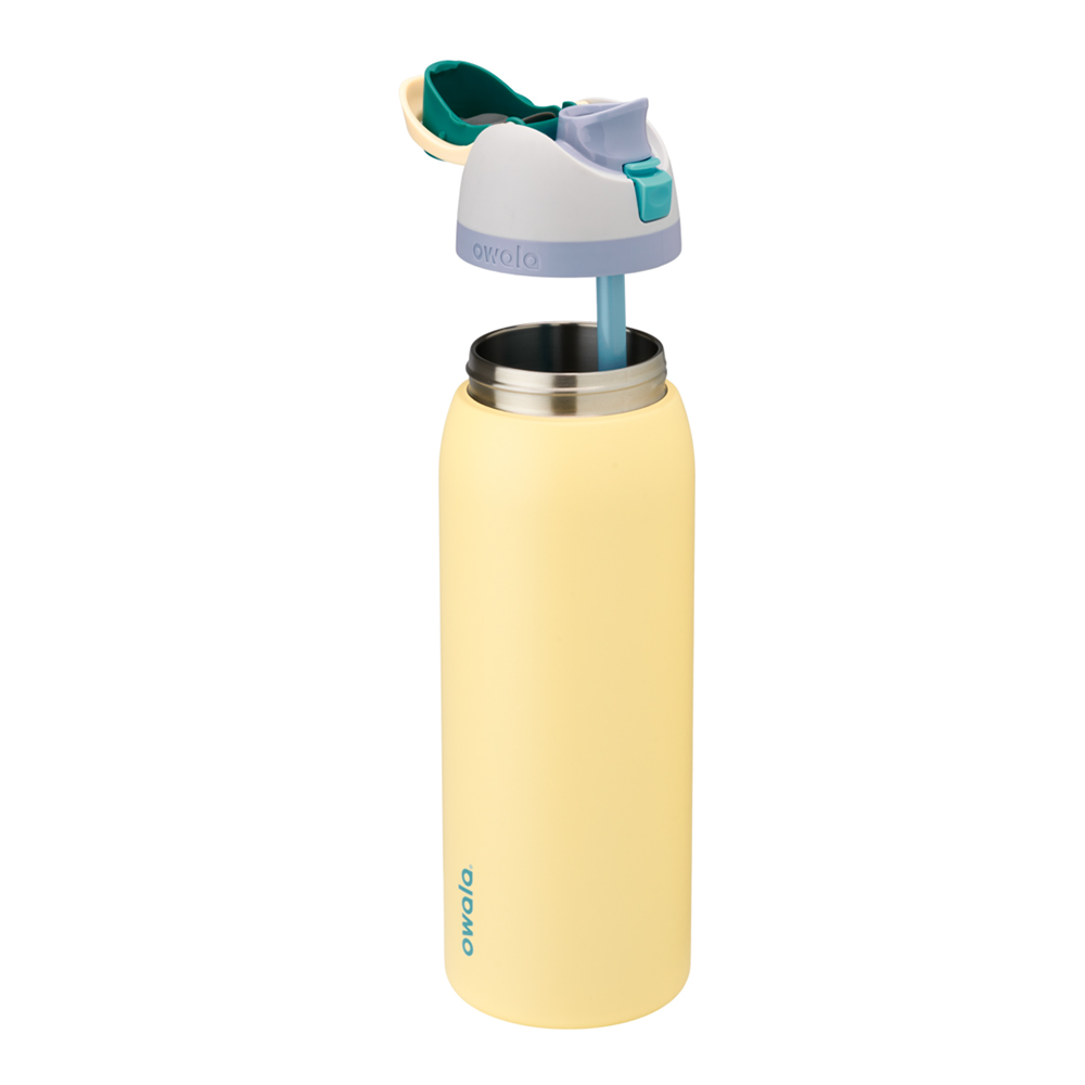 Yellow Sunny Daze Owala Freesip® Stainless Steel 40 Oz Water Bottle | DYWNFR-204