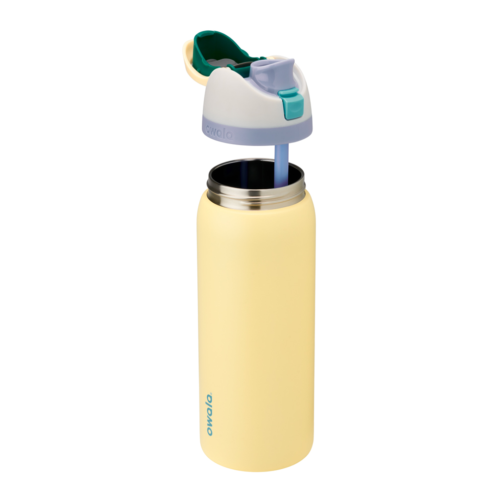 Yellow Sunny Daze Owala Freesip® Stainless Steel 32 Oz Water Bottle | OXGZJH-912